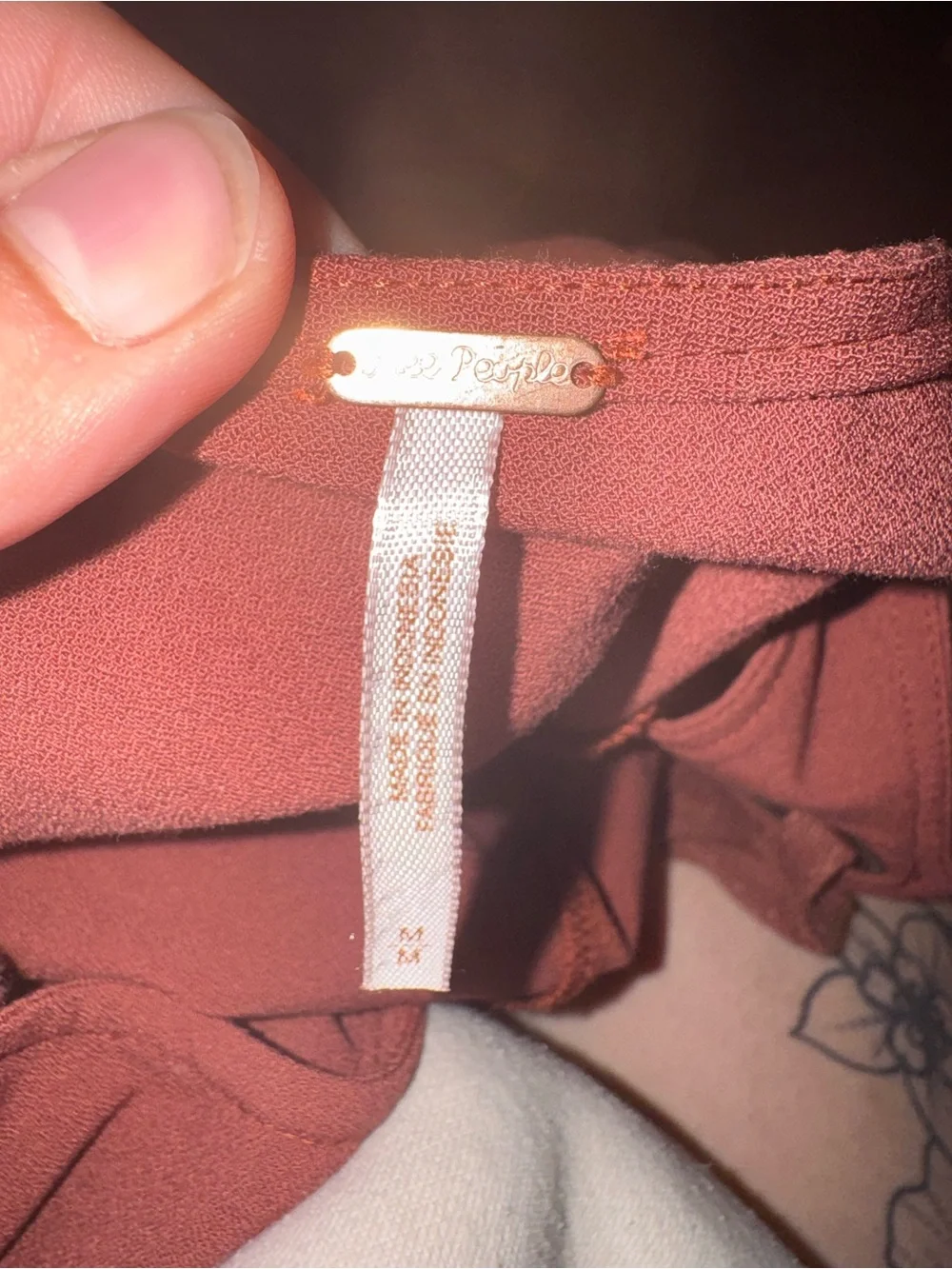 Free People Rust Multi-Strap A-Line Mini Dress